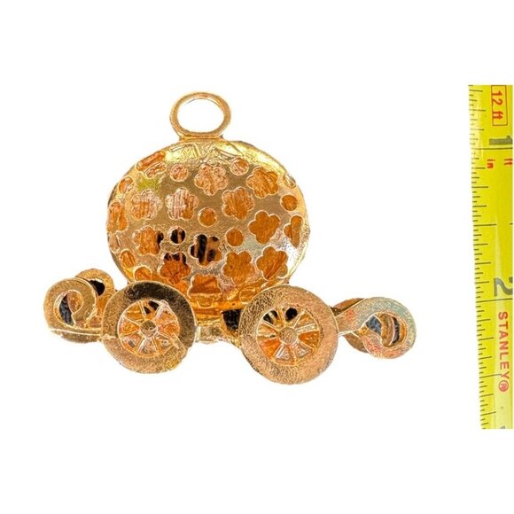 Disney Cinderella Coach Metal Pendant 2” VGUC - Picture 2 of 2